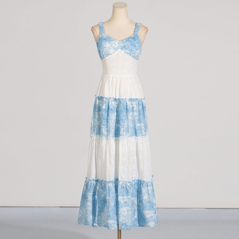 Print High Waist Slim Dress photo 3
