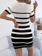 Striped Bodycon Knit Mini Dress (11)