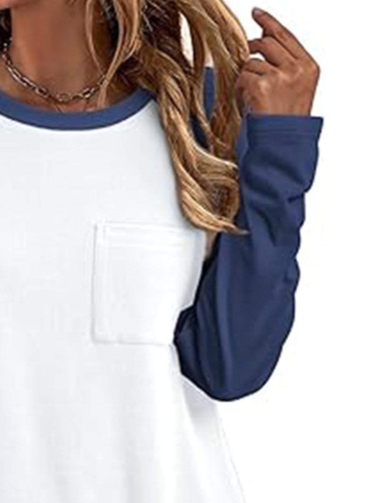 Round Neck Raglan Sleeve T-shirt Pocket (11)