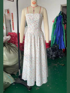 Floral Spaghetti Straps Midi Dress (21)