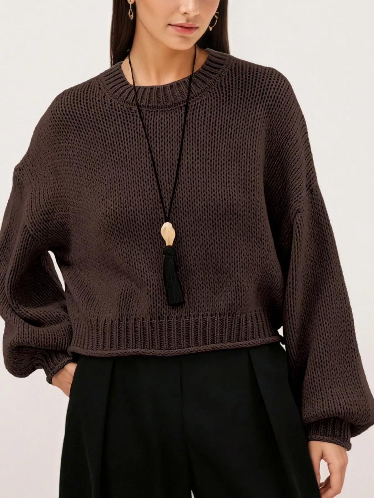 Oversized Chunky Knit Sweater (9)