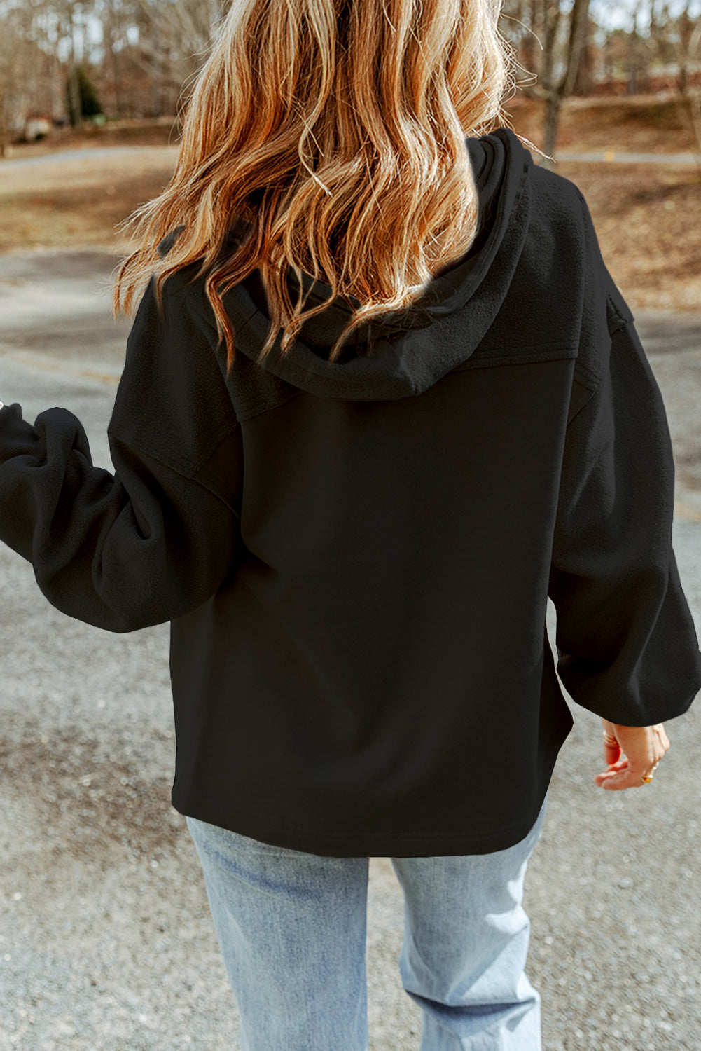 Zip-up Drawstring Hooded Jacket (2)