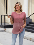 Two-tone Short Sleeve Top (23)