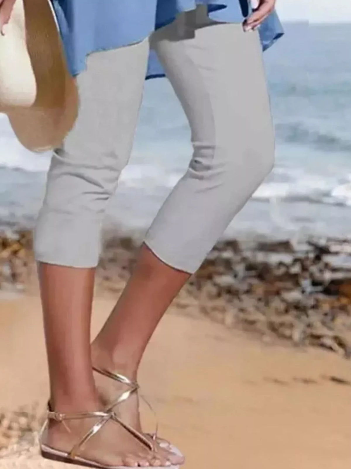 Full Size Cropped Casual Leggings Plus (7)