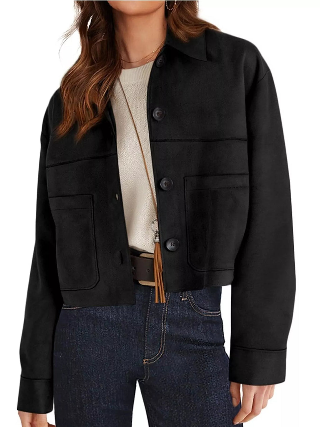 Button-down Cropped Jacket (20)