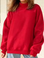 Mock Neck Dropped Shoulder Sweatshirt (5)