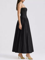 Floral Spaghetti Straps Midi Dress (11)
