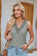 Lace Detail V-neck Tank (22)