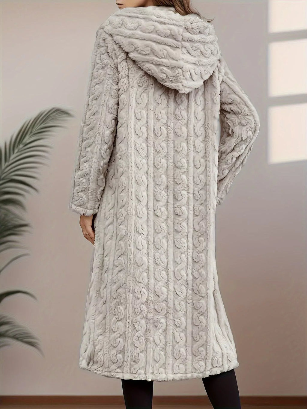 Cozy Hooded Button Up Longline Outerwear (11)