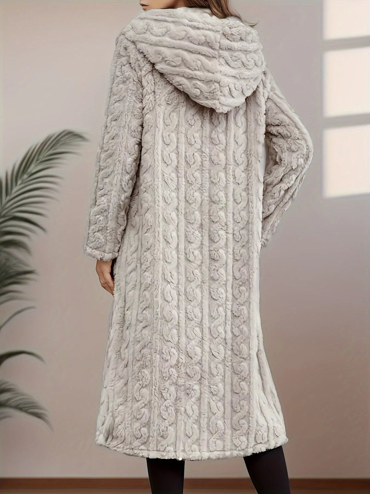 Cozy Hooded Button Up Longline Outerwear (11)