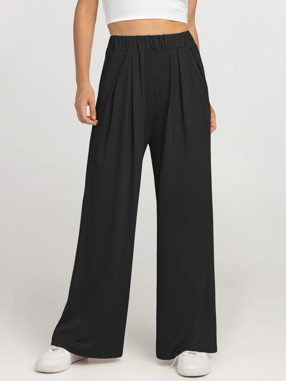 Elastic Waist Wide Leg Pants (17)