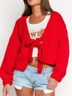 Chunky Knit Tie-front Cardigan
