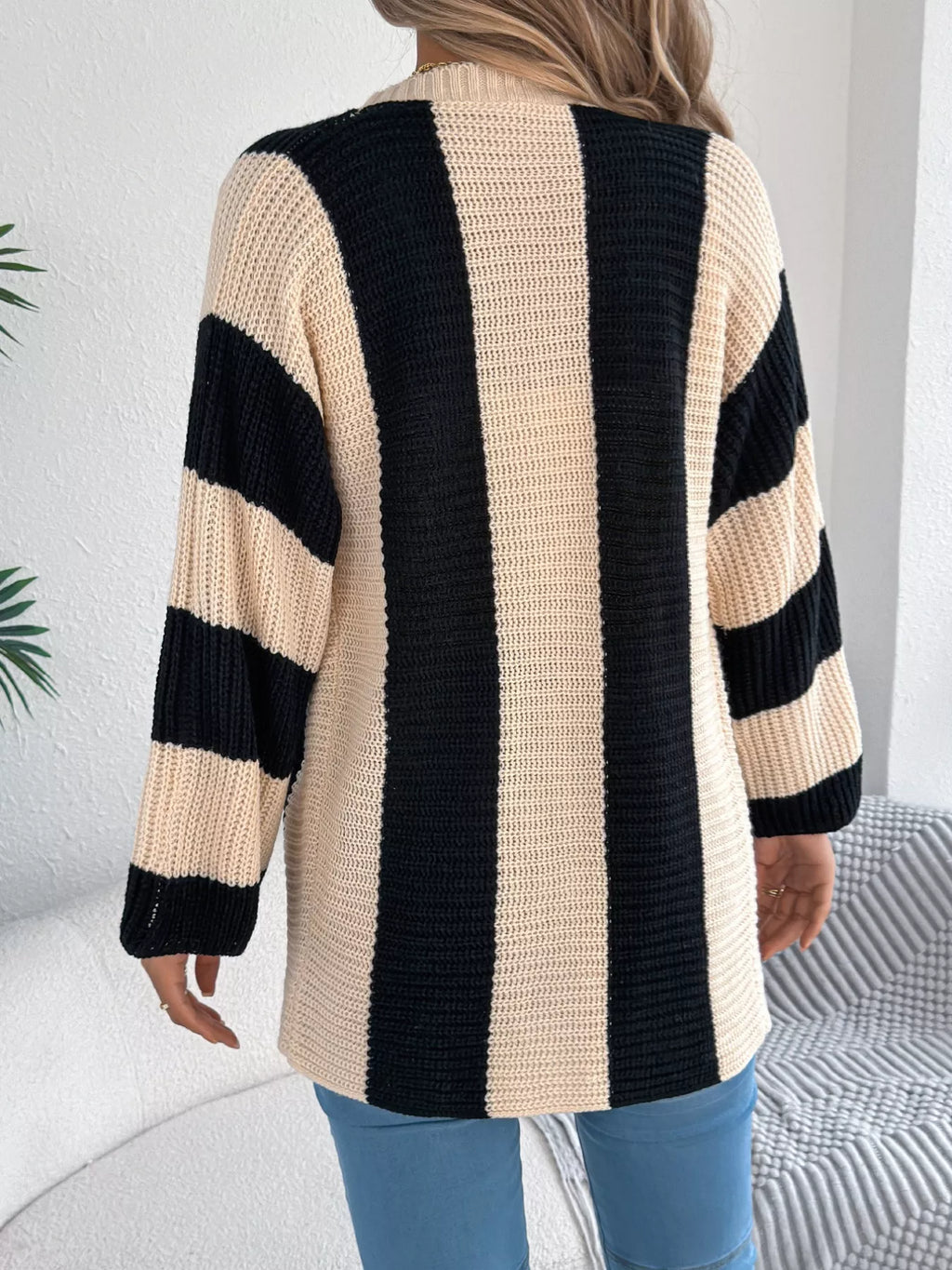 Block Button-up Cardigan (2)