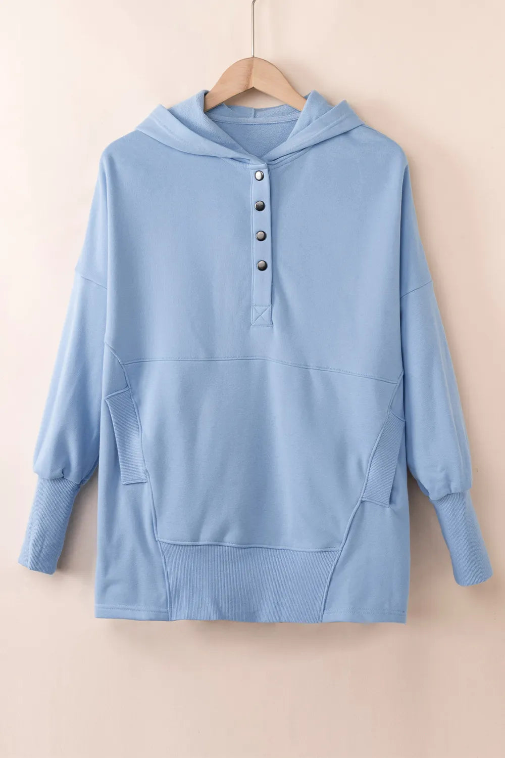Quarter-snap Dropped Shoulder Hoodie (19)