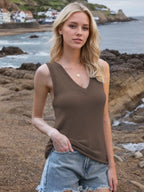 Tie Shoulder V-neck Sweater Vest (16)