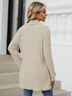 Ribbed Mock Neck Long Sleeve T-shirt (8)