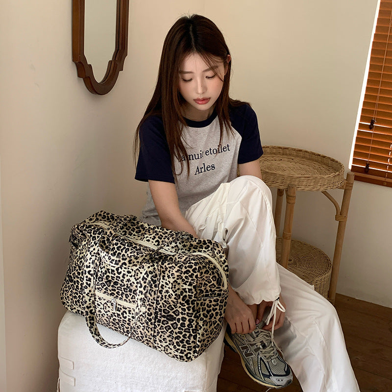 Leopard-print Canvas Shoulder Bag photo 1