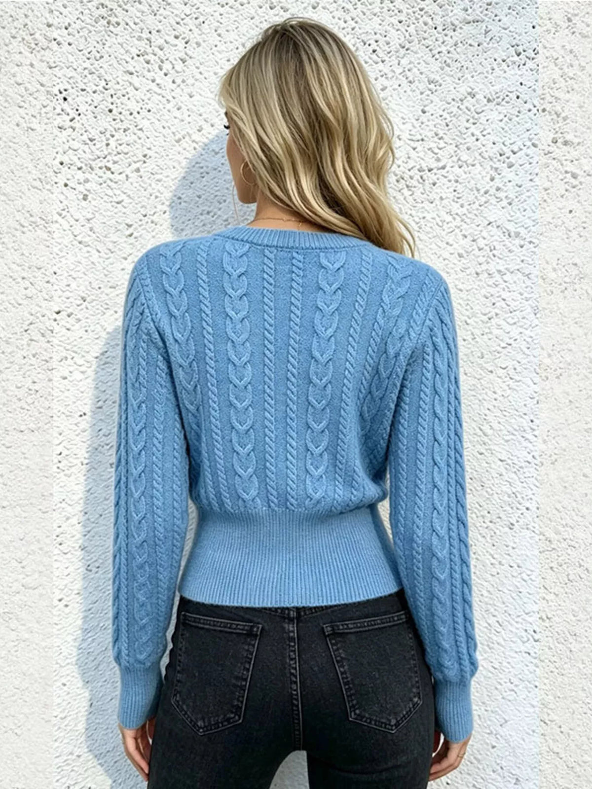 Cable Knit Zipper Detail Sweater (6)