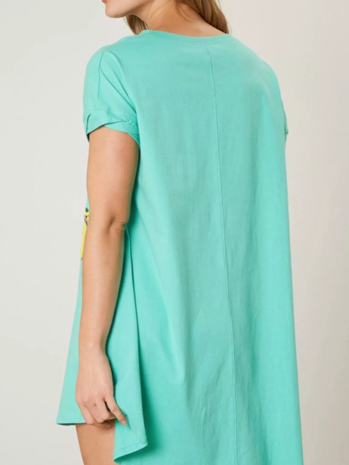 Sequin Short Sleeve Summer Tee Dress (10)