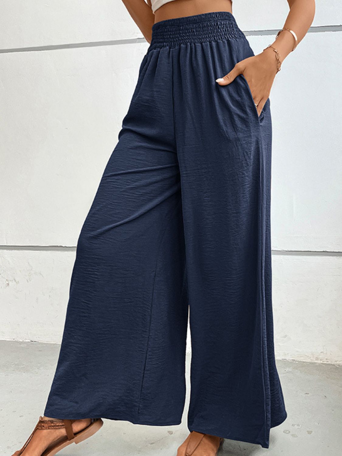 Wide Waistband Relax Fit Long Pants (13)