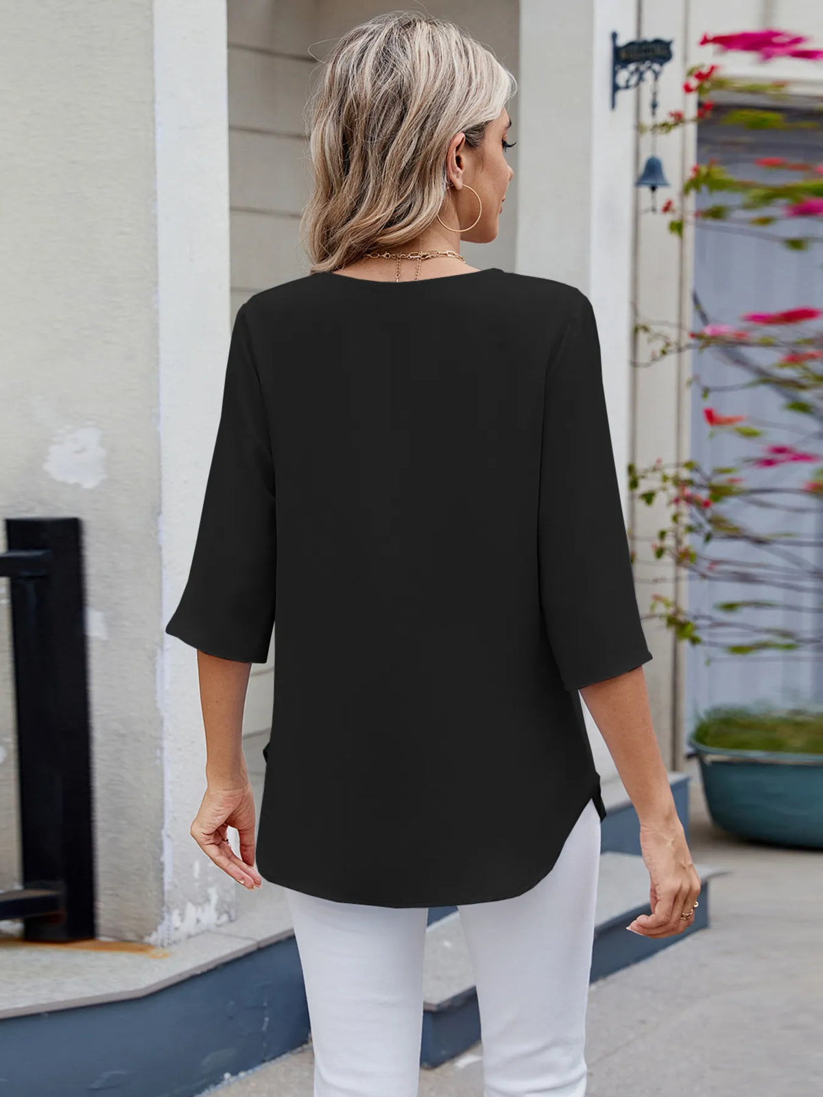 Round Neck Half Sleeve Blouse (11)