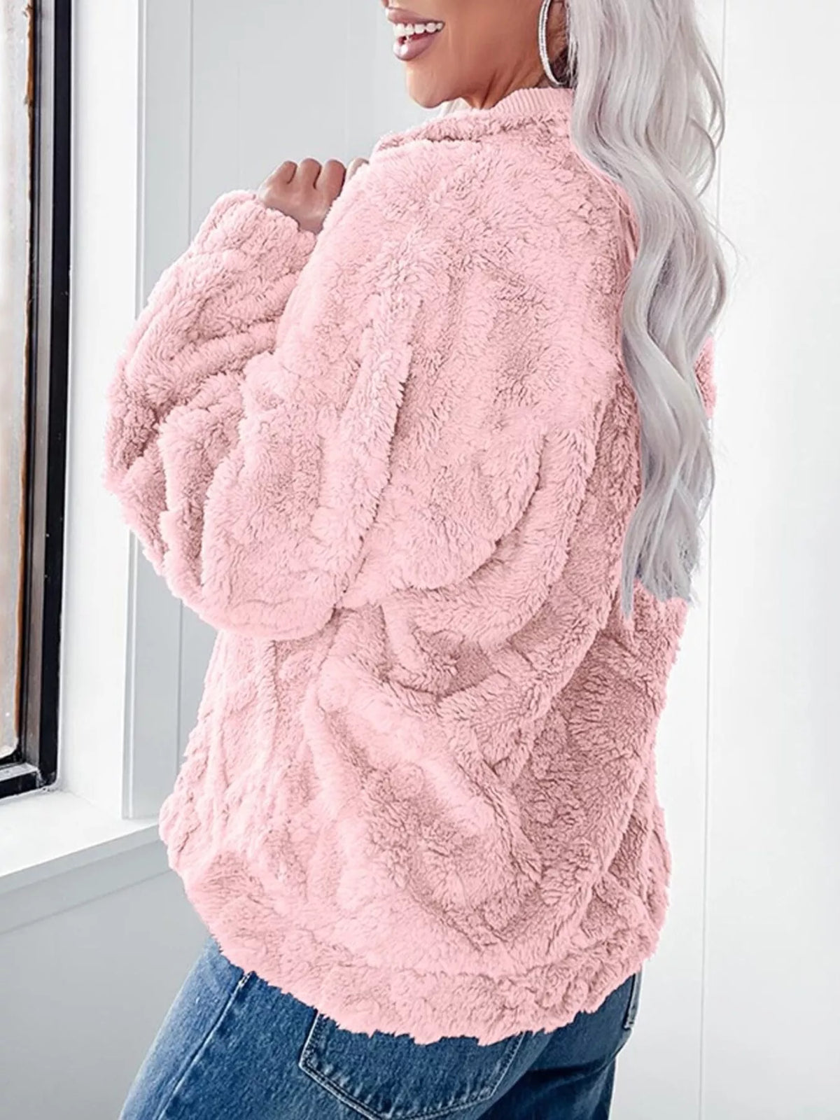 Cozy Fleece Quarter Zip Sweatshirt (10)