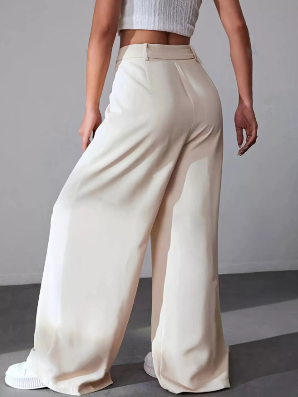 Wide Leg Pleated Pants (2)