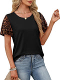Layered Short Sleeve Round Neck T-shirt