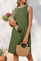 Round Neck Sleeveless Mini Tank Dress (4)