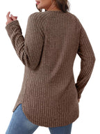 Ribbed Knit Long Sleeve T-shirt (22)