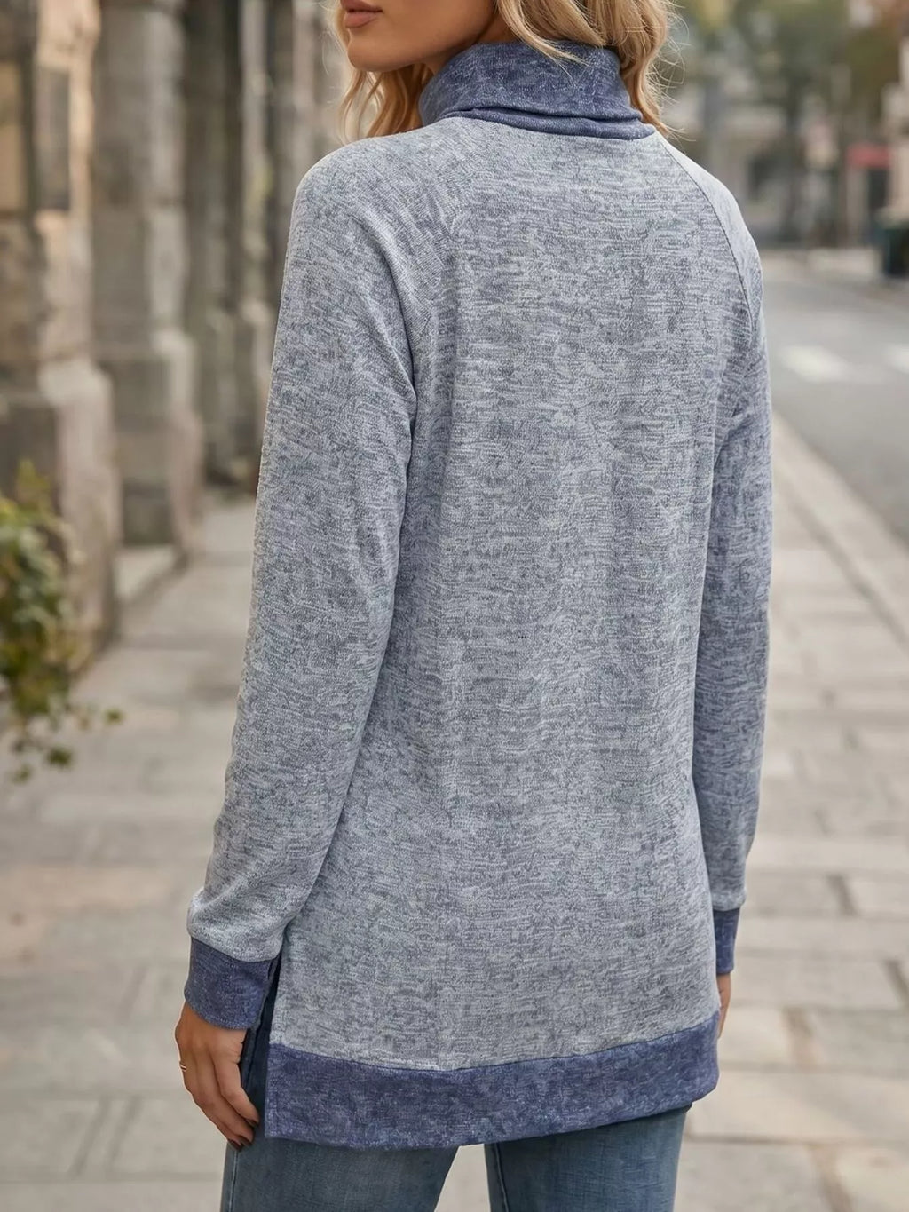 Turtleneck Raglan Sleeve T-shirt (12)