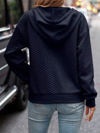 Drawstring Textured Dropped Shoulder Hoodie (7)
