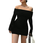 Off-neck Dress High Waist photo 2