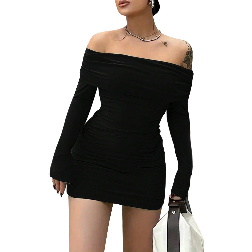 Off-neck Dress High Waist photo 2
