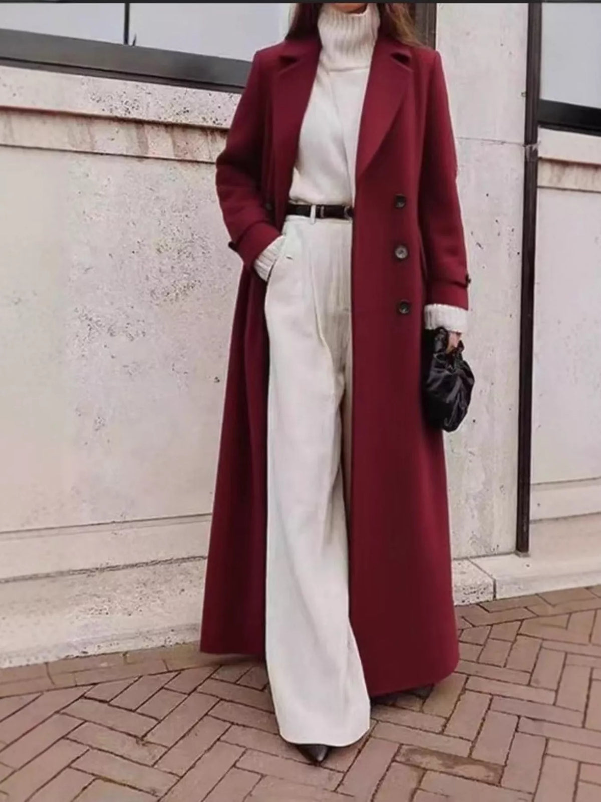 Double-breasted Longline Overcoat (7)