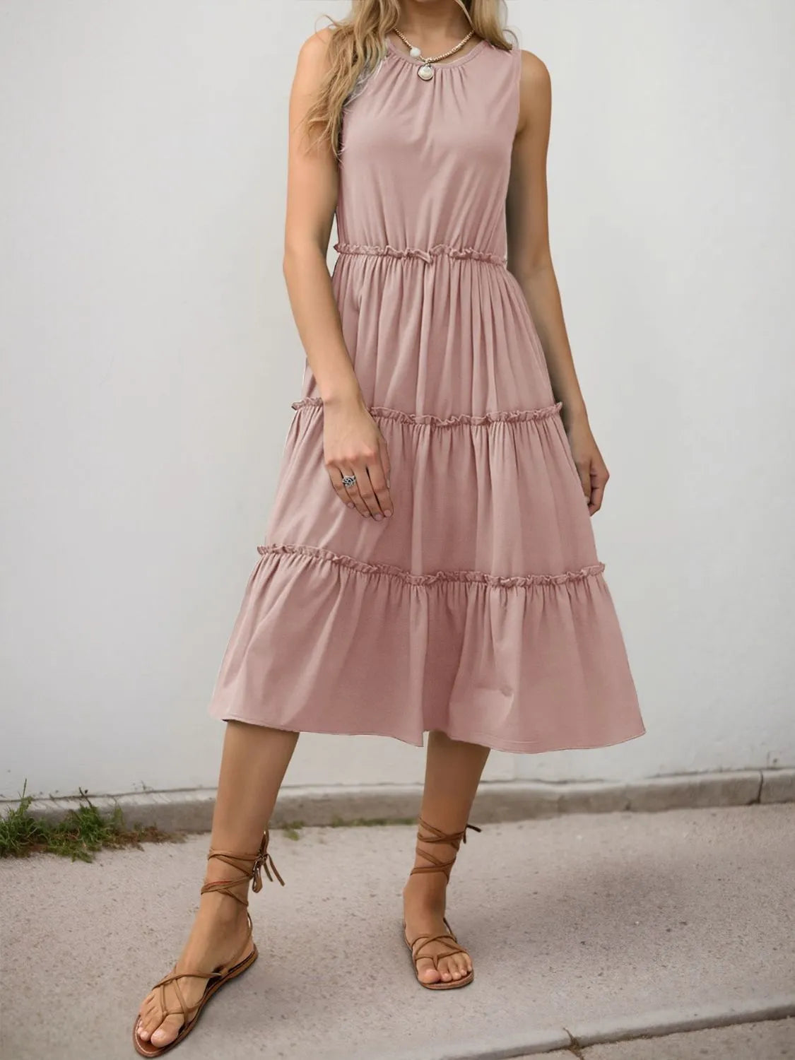 Frill Tiered Midi Dress (8)