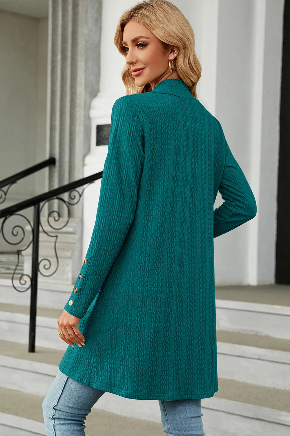 Open Front Long Sleeve Cardigan (2)