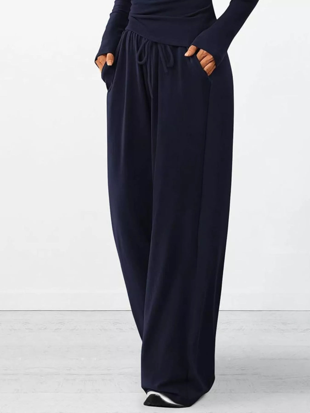 Long Sleeve Top Wide Leg Pants Set (31)
