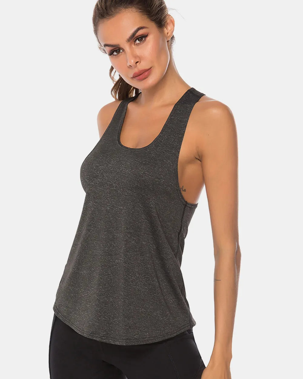 Full Size Scoop Neck Wide Strap Active Tank (6)