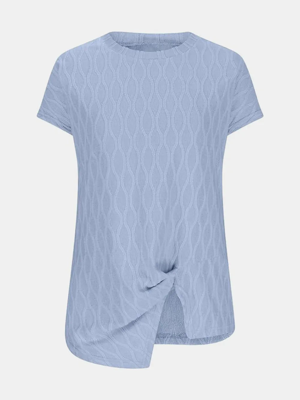 Full Size Round Neck Short Sleeve T-shirt (7)