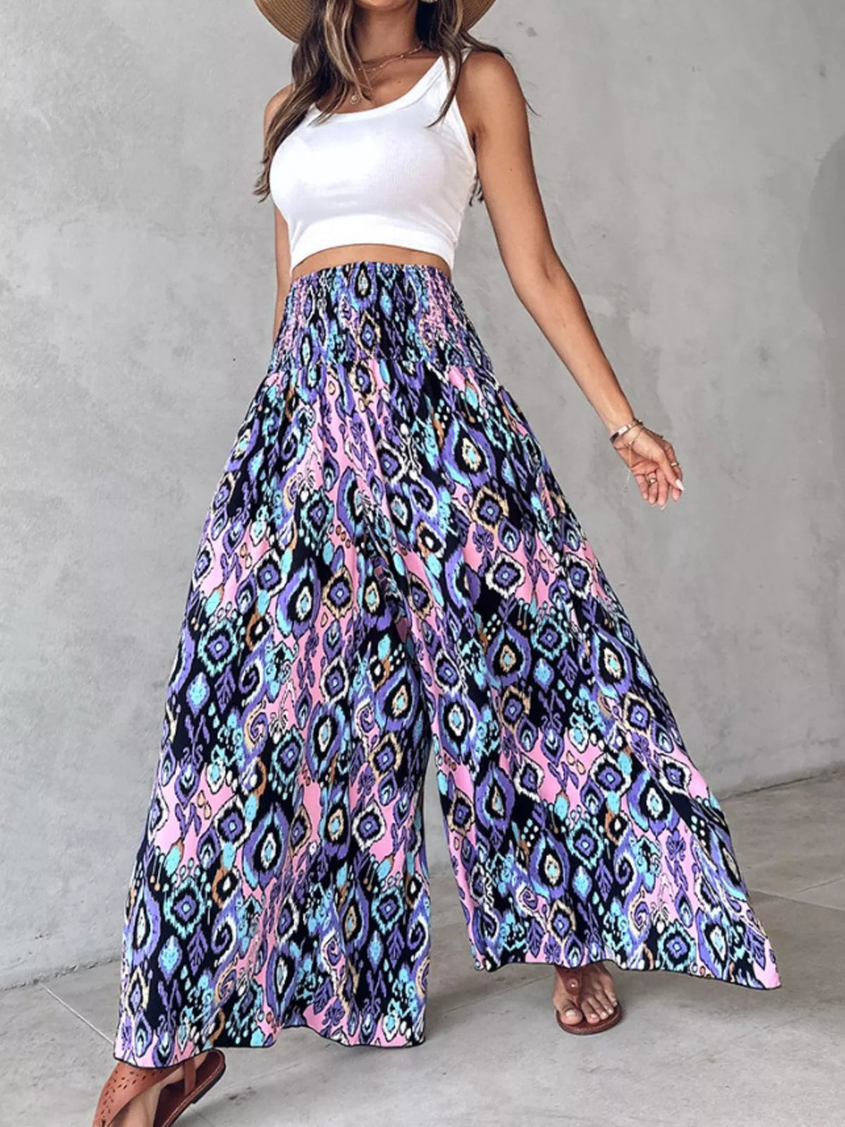 Printed Wide-leg Pants (18)