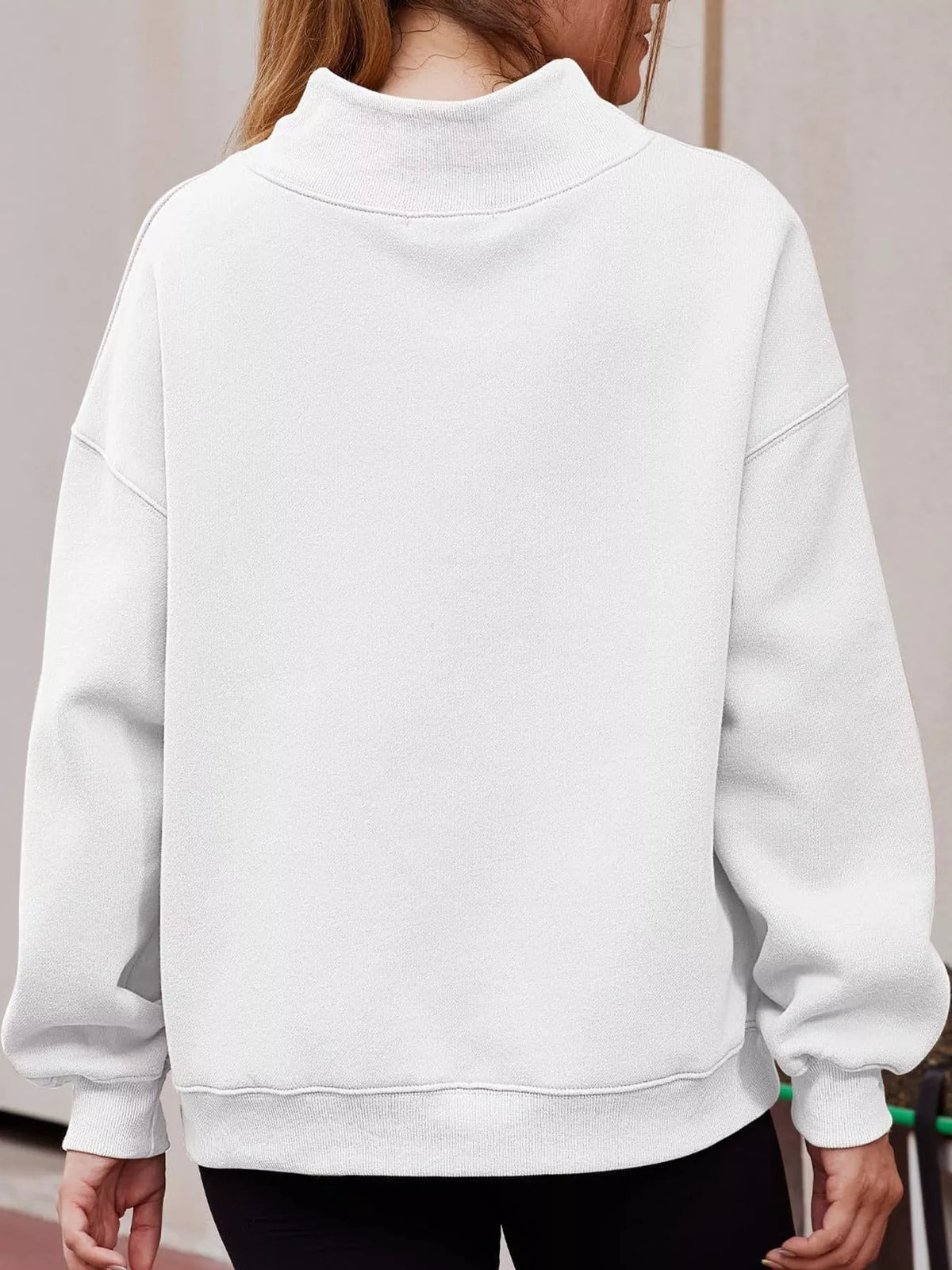 Oversized Mock Neck Long Sleeve Sweatshirt (38)