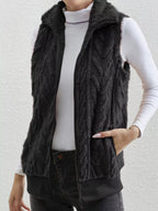 Full Size Cozy Faux Fur Zip-up Vest Coat Plus (12)