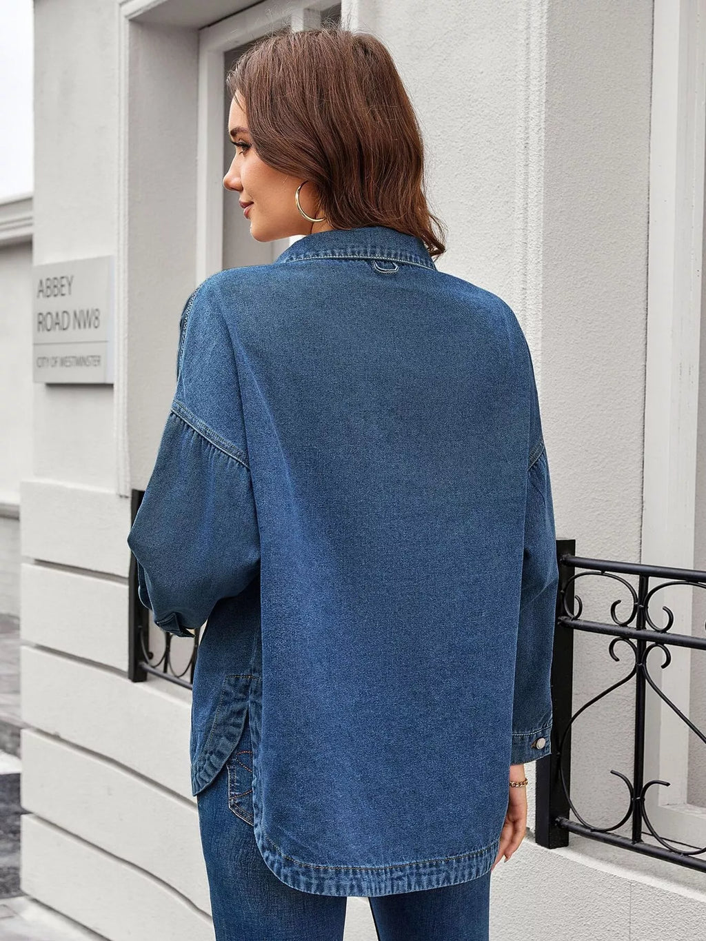 Vintage Wash Button-down Denim Jacket (14)