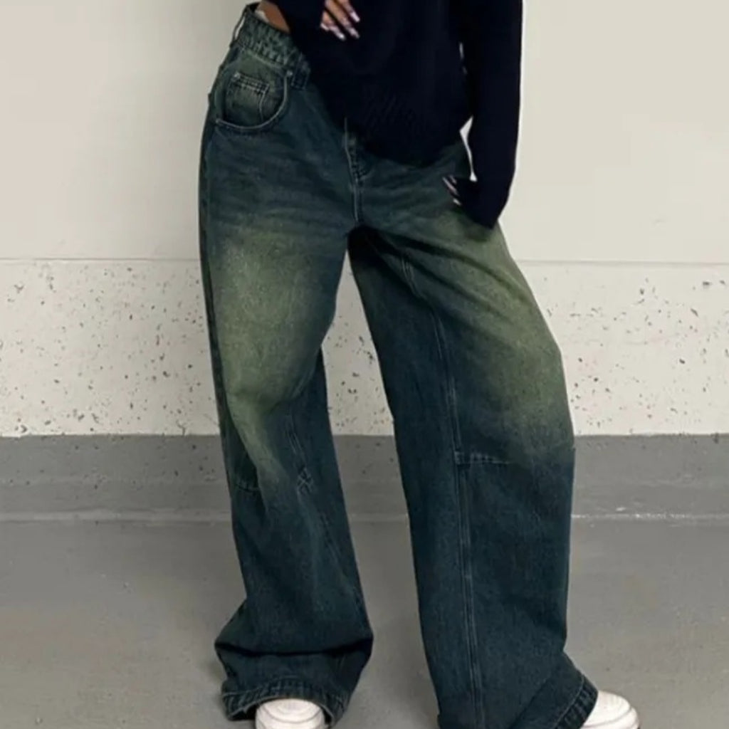 Plus Size Idle Retro Washed Jeans photo 5