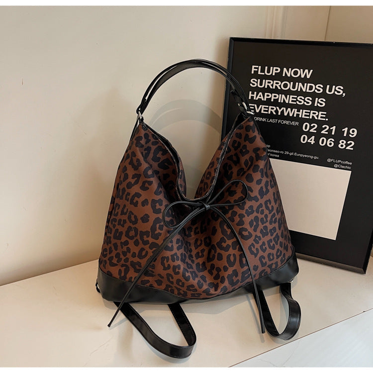 Leopard Print Large Capacity Backpack Three-purpose variant CJNS225279501AZ