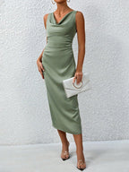 Spring Summer Silk Dress variant CJLY238400701AZ|CJLY238400702BY|CJLY238400703CX|CJLY238400704DW