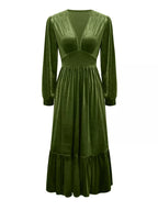 Ruffled Hem Long Sleeve Dress (5)