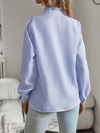 Ruffle Trim Long Sleeve Shirt (6)