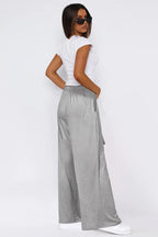 Tied Pocketed Wide Leg Pants (3)